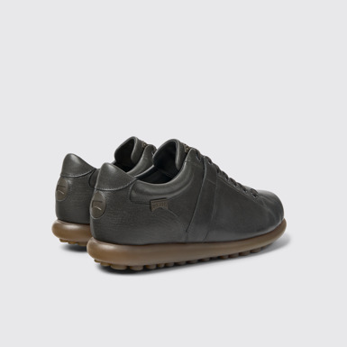 Back view of Pelotas Gray leather shoes