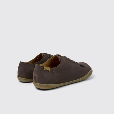 Back view of Peu Brown Nubuck and Leather Shoes for Men.