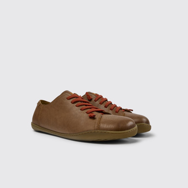 Peu Chaussures en cuir marron pour homme