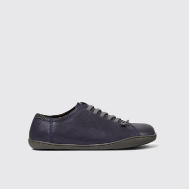 Side view of Peu Blue leather shoes for men