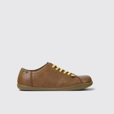 Side view of Peu Brown leather shoes for men
