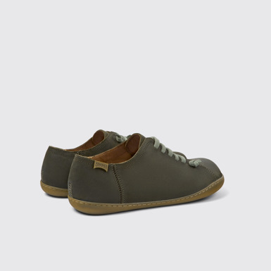 Peu 灰綠磨砂革男士休閒鞋後面