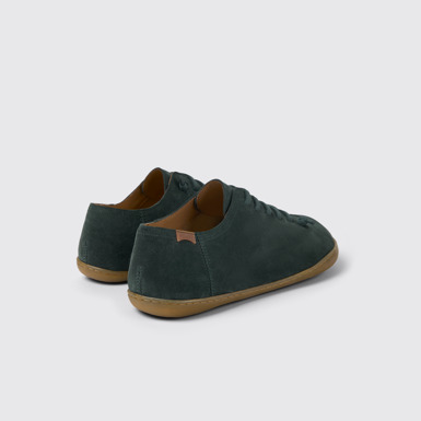 Back view of Peu Green nubuck shoes for men