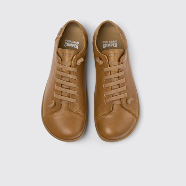 Peu Zapatos de piel marrones para hombre.