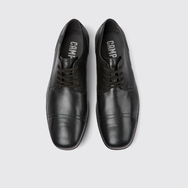 Overhead view of Mauro Black Formal Shoes for Men