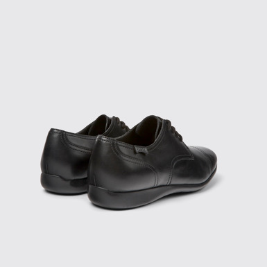 Back view of Mauro Black Formal Shoes for Men