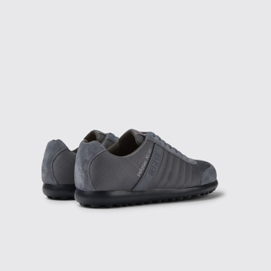 Back view of Pelotas XLite Gray textile and nubuck shoes for men