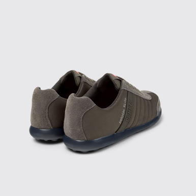 Back view of Pelotas XLite Brown Textile and Nubuck Shoes for Men.