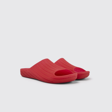 Front view of Wabi Red monomaterial sandals for men