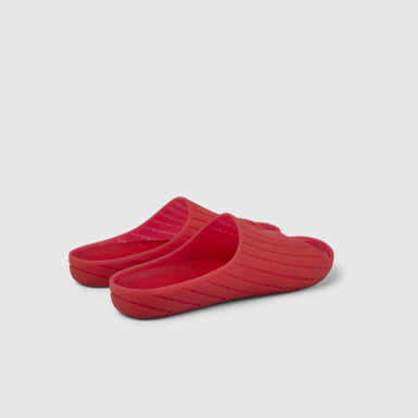 Back view of Wabi Red monomaterial sandals for men