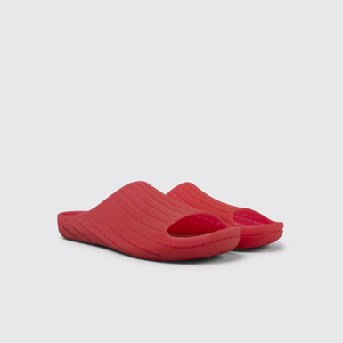 Front view of Wabi Red monomaterial sandals for men