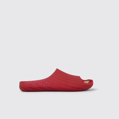 Side view of Wabi Red monomaterial sandals for men