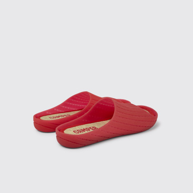 Back view of Wabi Red monomaterial sandals for men