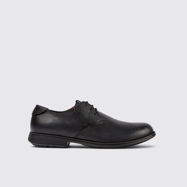 Side view of Mil 1913 Black Leather Shoes for Men.