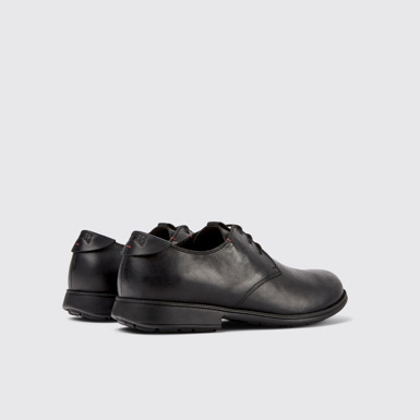 Back view of Mil 1913 Black Leather Shoes for Men.
