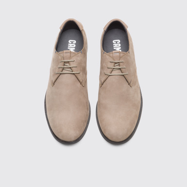 Overhead view of Mil Grey blucher shoes for men
