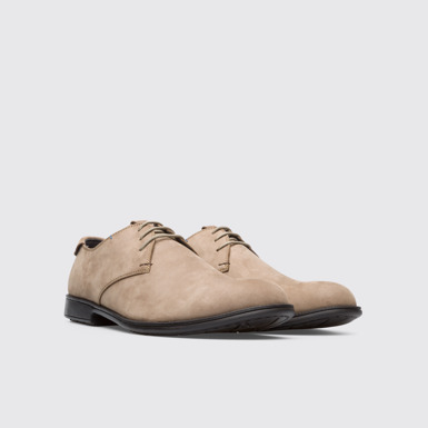 Front view of Mil Grey blucher shoes for men