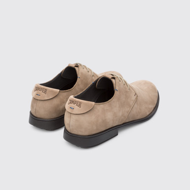 Back view of Mil Grey blucher shoes for men
