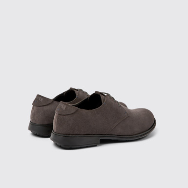 Mil Zapatos café con tonos grices  de nobuk para hombre