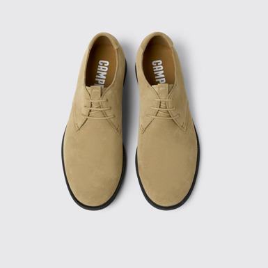 Overhead view of Mil 1913 Brown Suede Leather Shoes for Men.