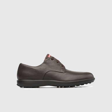 Side view of Atom Work Brown Formal Shoes for Men