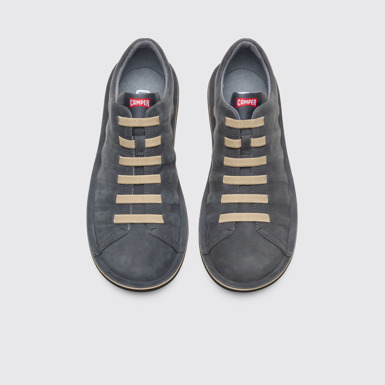 Overhead view of Beetle Dark gray lightweight shoe for men