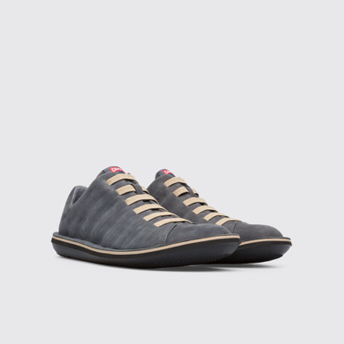 Front view of Beetle Dark gray lightweight shoe for men