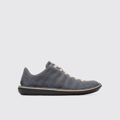 Side view of Beetle Dark gray lightweight shoe for men