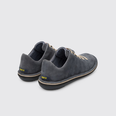 Back view of Beetle Dark gray lightweight shoe for men