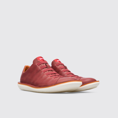 Front view of Beetle Red lightweight shoe for men