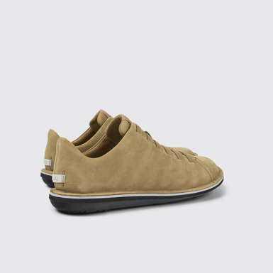 Back view of Beetle Brown Nubuck Low Sneaker for Men