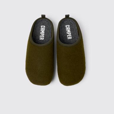 Overhead view of Wabi Green Slippers for Men
