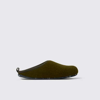 Side view of Wabi Green Slippers for Men