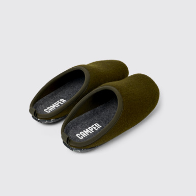 Back view of Wabi Green Slippers for Men