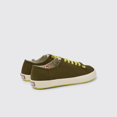Back view of Peu Rambla Green recycled cotton sneakers for men