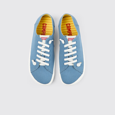 Peu Rambla Sneaker d’home de teixit de color blau