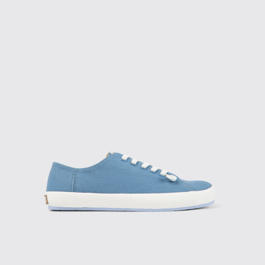 Peu Rambla Sneaker d’home de teixit de color blau