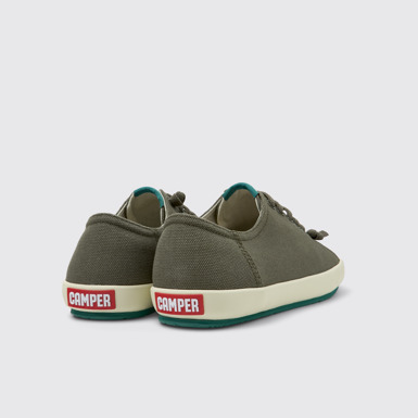 Back view of Peu Rambla Green Recycled Cotton Men's Sneaker.