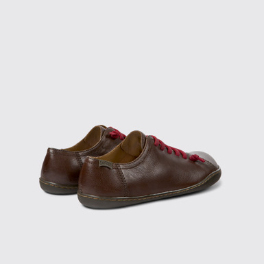 Back view of Peu Brown leather shoes for women