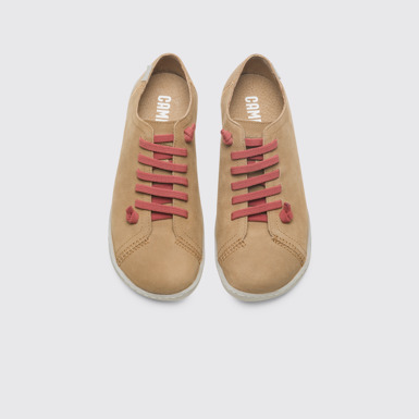Overhead view of Peu Beige casual shoe for women