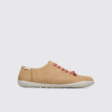 Side view of Peu Beige casual shoe for women