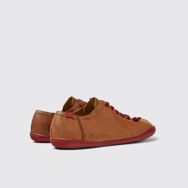 Back view of Peu Brown leather shoes for women