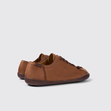 Back view of Peu Brown leather shoes for women