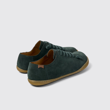Back view of Peu Green Nubuck Shoes for Women