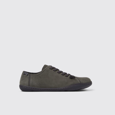 Side view of Peu Gray Nubuck Shoes for Women