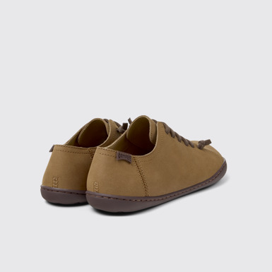 Back view of Peu Brown Leather and PET Shoes for Women.