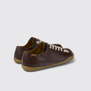 Back view of Peu Burgundy Leather Shoes for Women.