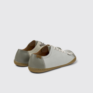 Back view of Twins Black Leather Shoes for Women.