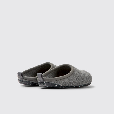 Back view of Wabi Gray Slippers for Women