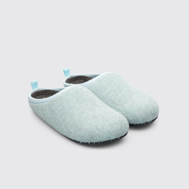 Front view of Wabi Blue Slippers for Women
